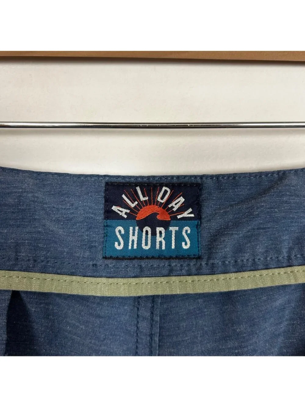 Faherty All Day Shorts Blue Stretch Drawstring Casual Performance Size 34 Men's